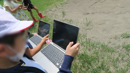 豪雨が起こると地面はどうなるか？ 実践の様子